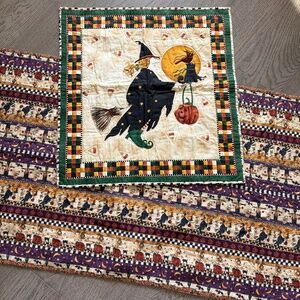 Handmade Halloween/Table Runner and wall hanging/table mat